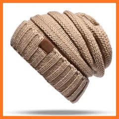 【新品】 [Pawinpaw] ニット帽子 レディース 冬 ビーニー 防寒帽子 ニットキャップ 大きいサイズ【厚手・柔らかい・防寒保温・美シルエット】 リブ編み 無地 春秋冬 伸縮性 ゆったり 暖かい 軽量 女 通勤・通学・スポーツ・自転車・スキー・アウト