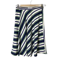 ボールジー BALLSEY トゥモローランド ひざ丈 スカート フレアスカート ボーダー 36 ネイビー