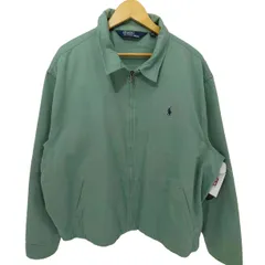 ポロバイラルフローレン Polo by RALPH LAUREN 90s ポニー刺繍 三角タグ コットン スウィングトップ ジャケット メンズ import：XXL 