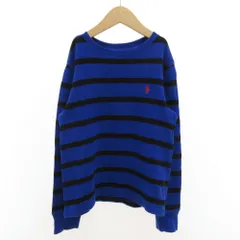 ポロ ラルフローレン POLO RALPH LAUREN ボーダーTシャツ 長袖 ロンT サーマル 男の子 140 青 ブルー 黒 ブラック /GV ■GY14