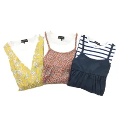 グリーンレーベルリラクシング ユナイテッドアローズ green label relaxing 3点セット ワンピース 105 115 重ね着風 ショートスリーブ 半袖 花柄 ボーダー 黄 イエロー 紺 ネイビー 赤 レッド /NU ■GY14