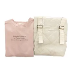 ブランシェス BRANSHES 2点セット トレーナー ジャンパースカート 140 長袖 ピンク ベージュ /NU ■GY14