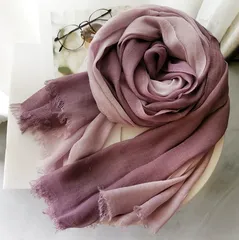 【ライトパープル×ダークパープル】大判 ストール レディース 春 夏 秋 薄手 グラデーション ショール 冷房対策 紫外線対策 寒さ対策 巻き物 おしゃれ かわいい