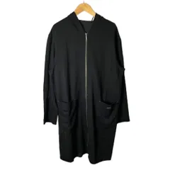 espace de calma ロング丈 フーディー カーディガン L ブラック