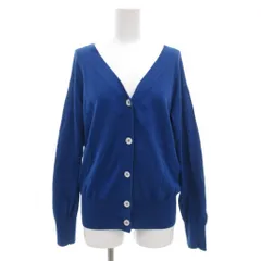 スピック&スパン Spick&Span ICE TOUCH COTTON Vカーディガン ニット 長袖 薄手 青 ブルー 19080200405020 /GV ■GY43