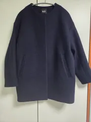PLST プリーツ レディース ネイビー ウール 冬 コート ジャケット S サイズ