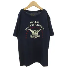 ポロ ラルフローレン POLO RALPH LAUREN プリントTシャツ 半袖 クルーネック 男の子 150 紺 ネイビー /GV ■GY