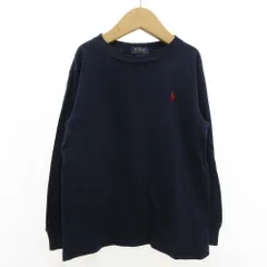 ポロ ラルフローレン POLO RALPH LAUREN 長袖Tシャツ ロンT クルーネック ポニー刺繍 120 紺 ネイビー /GV ■GY14