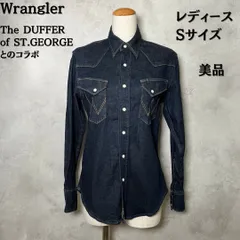Wrangler ラングラー　The DUFFER of ST.GEORGEとコラボ商品　デニムシャツ　濃紺　Sサイズ　レディース　美品　【B-3】