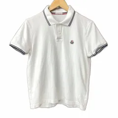 モンクレール MONCLER 17SS MAGLIA POLO MANICA CORTA ポロシャツ 鹿の子 カットソー 半袖 C10918304300 84556 S 白 ホワイト ☆AA★