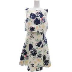 ジルスチュアート JILL STUART 美品 ノースリーブワンピース 2 白 ホワイト マルチカラー 花柄 092-140037 /UO ■GY