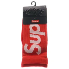 SUPREME (シュプリーム) 21SS ×NIKE Lightweight Crew Socks ナイキ ロゴ ライトウェイト クルー ソックス 靴下 レッド CU9069-657