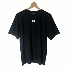 ワイスリー Y-3 20th anniversary センターロゴTシャツ 半袖 カットソー ロゴプリント S 黒 ブラック HG6091