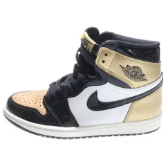 NIKE (ナイキ) AIR JORDAN 1 RETRO HIGH OG GOLD TOE エアジョーダン1 レトロ ハイ ゴールドトゥ ハイカットスニーカー ブラック/ゴールド US10.5/28.5cm 861428-007