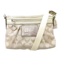 コーチ COACH ポピー ショルダーバッグ ミニ シグネチャー ロゴ キャンバス ベージュ /AE ■GY47