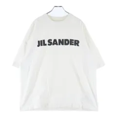 JIL SANDER (ジルサンダー) 23SS オーバーサイズ ロゴプリント クルーネック半袖カットソー ホワイト J21GC0001 J45148