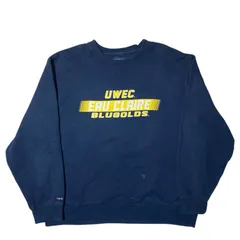 オーバーサイズ ビッグシルエット ネイビー系 2XL 紺 トレーナー スウェット レディース ユニセックス メンズ 古着 長袖 CHM