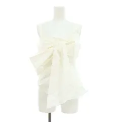 フレイアイディー FRAY I.D 美品 24SS ペプラムリボントップス カットソー ノースリーブ FWFB241111 0 白 ホワイト /MI ■OS ■PN