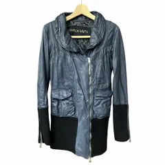 ジョルジオブラット GIORGIO BRATO レザー ライダース ジャケット 紺 Bネイビー 42 Lサイズ位 ■GY41のサムネイル