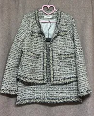 ツイード セットアップ ジャケット スカート m