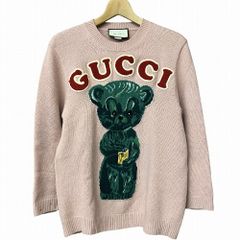 P672 美品 S グッチ 犬刺繍 ビジュー イタリア製 トレーナー 