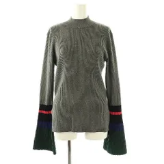 アンスリード UN3D. 24AW POINT BORDER FLARE SLEEVE TOP ニット セーター 38 グレー /MI ■OS レディースのサムネイル