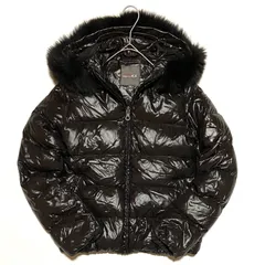 DUVETICA デュベティカ ダウンジャケット ADHARA Y2K 光沢 短丈 フード フォックスファー ダークブラウン 40 Lサイズ