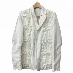 コムデギャルソンブラック COMME des GARCONS BLACK 25SS エステルフリルジャケット 1O-J025 AD202425SS ポリエステル フリル ジャケット 白 ホワイト M 1O-J025 AD2024のサムネイル