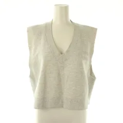 ミュウミュウ miumiu MJT672 コットン ロゴ ベスト プルオーバー XS 杢グレー /ES ■OS ■SH レディース