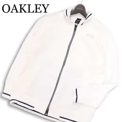 OAKLEY オークリー 秋冬 キルト フリース ミックス ブルゾン ジャケット Sz.L　メンズ 白 ゴルフ