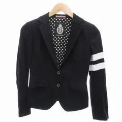 ギルドプライム GUILD PRIME テーラードジャケット シングル 総裏地 34 黒 ブラック 白 ホワイト /UD