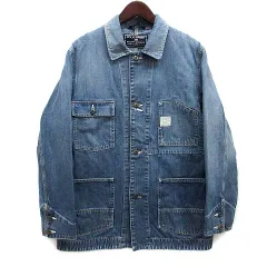 ラルフローレン RALPH LAUREN ポロスポーツ POLO SPORT デニム カバーオール ジャケット M 90s ヴィンテージのサムネイル