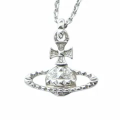 ヴィヴィアンウエストウッド Vivienne Westwood MAYFAIR BAS RELIEF ネックレス アクセサリー ペンダント ロゴ ラインストーン オーブ シルバー色 ■GY18 /MQ