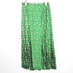 ジーユー GU UNDERCOVER コラボ コンビネーションスカート ロング フリル プリーツ M グリーン ドット 花柄 kz11353