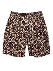 エンジニアードガーメンツ Engineered Garments レオパ―ド柄 ショートパンツ S 黒 ブラック 茶 ブラウン