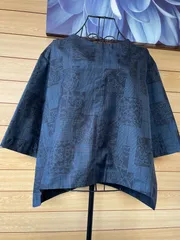 着物リメイク　大島紬　プルオーバー