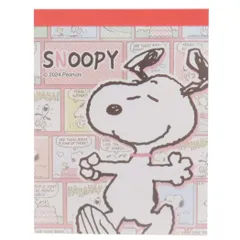 スヌーピー メモ帳 ミニメモ 100枚 SNOOPY PEANUTS Comic red 用紙 文具 可愛い ステーショナリー キャラクター グッズ