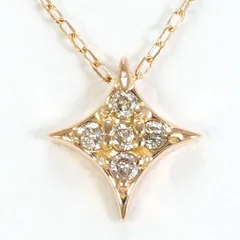 K10PG　ネックレス　necklace　ダイヤ　0.03　総重量約0.5g　約40cm