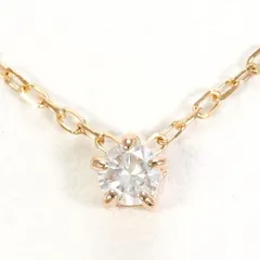 K10PG　ネックレス　necklace　ダイヤ　0.07　総重量約0.6g　約40cm
