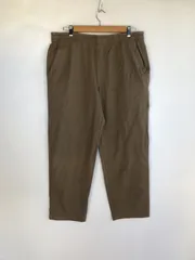 タグ付き UNIQLO ジャージーリラックスアンクルパンツ メンズ XL ブラウン 4081202601120014