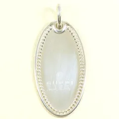 グッチ　オーバルプレート　シルバー　ペンダントトップ　pendant top　総重量約7.8g