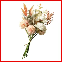 結婚式 プレゼント 誕生日 撮影小道具 季節飾り フラワー 布製 本物そっくり 枯れない花 44x25x25cm 秋の造花 鉢植え ブーケ 人工観葉植物 