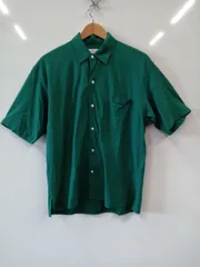 c607●greenlabelrelaxing●グリーンレーベルリラクシング●コルトレイクリネン●コットン●半袖シャツ●胸ポケット付き⚫︎sizeS⚫︎緑