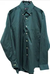 CHAPS ダークグリーン　古着　緑　L　長袖シャツ　無地 チャップス ラルフローレン