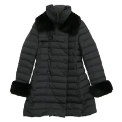 UNITED ARROWS ユナイテッドアローズ ファー ダウン コート ブラック系 36【中古】