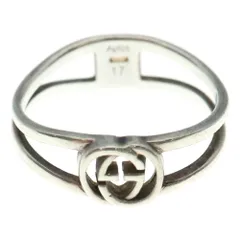 GUCCI (グッチ) インターロッキングG スリムオープンバンド リング 293754 シルバー