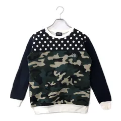 中古 レディース パーリーゲイツ PEARLY GATES スウェット 1(M) 紺×黒×カーキ系 長袖トレーナー ドット カモフラ