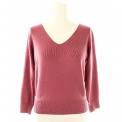 プロポーション ボディドレッシング PROPORTION BODY DRESSING Vネック パール付き ニット 長袖 2 ピンク /HK ■OS