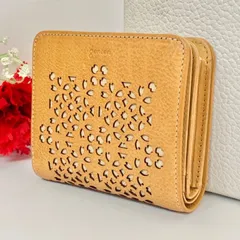 ゲンテン 折り財布 コンパクト カットワーク レザー カード 札入れ 花柄 GA62