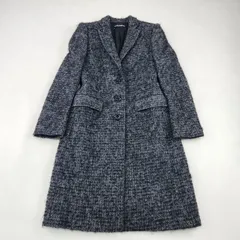 DOLCE&GABBANA　チェスターコート　ツイード　裏地総柄　ロング　40 L相当　グレー